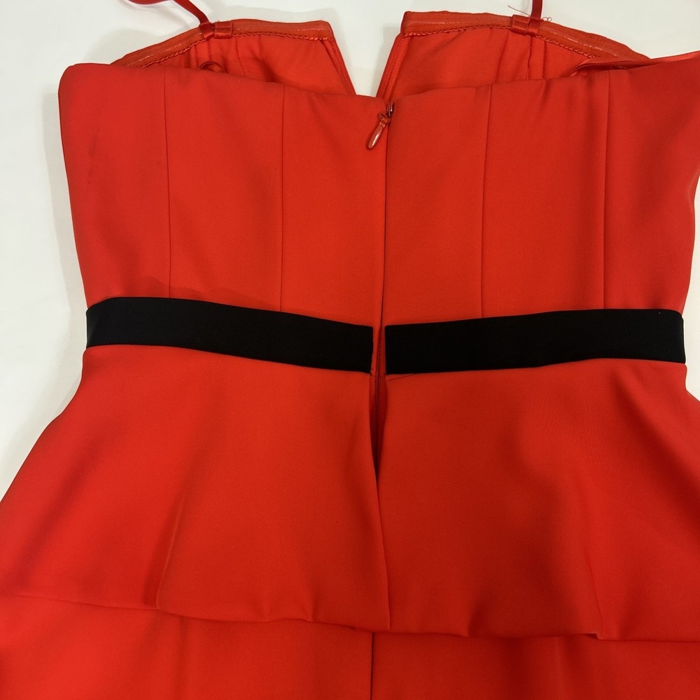BCBG MAXAZRIA RED PEPLUM MAXI DRESS / TRUMPET GOWN SIZE 02 - Picture 9 of 11